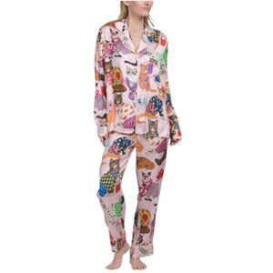 KAREN MABON 2pc Fashion Cats Pajama Top And Pants Set
